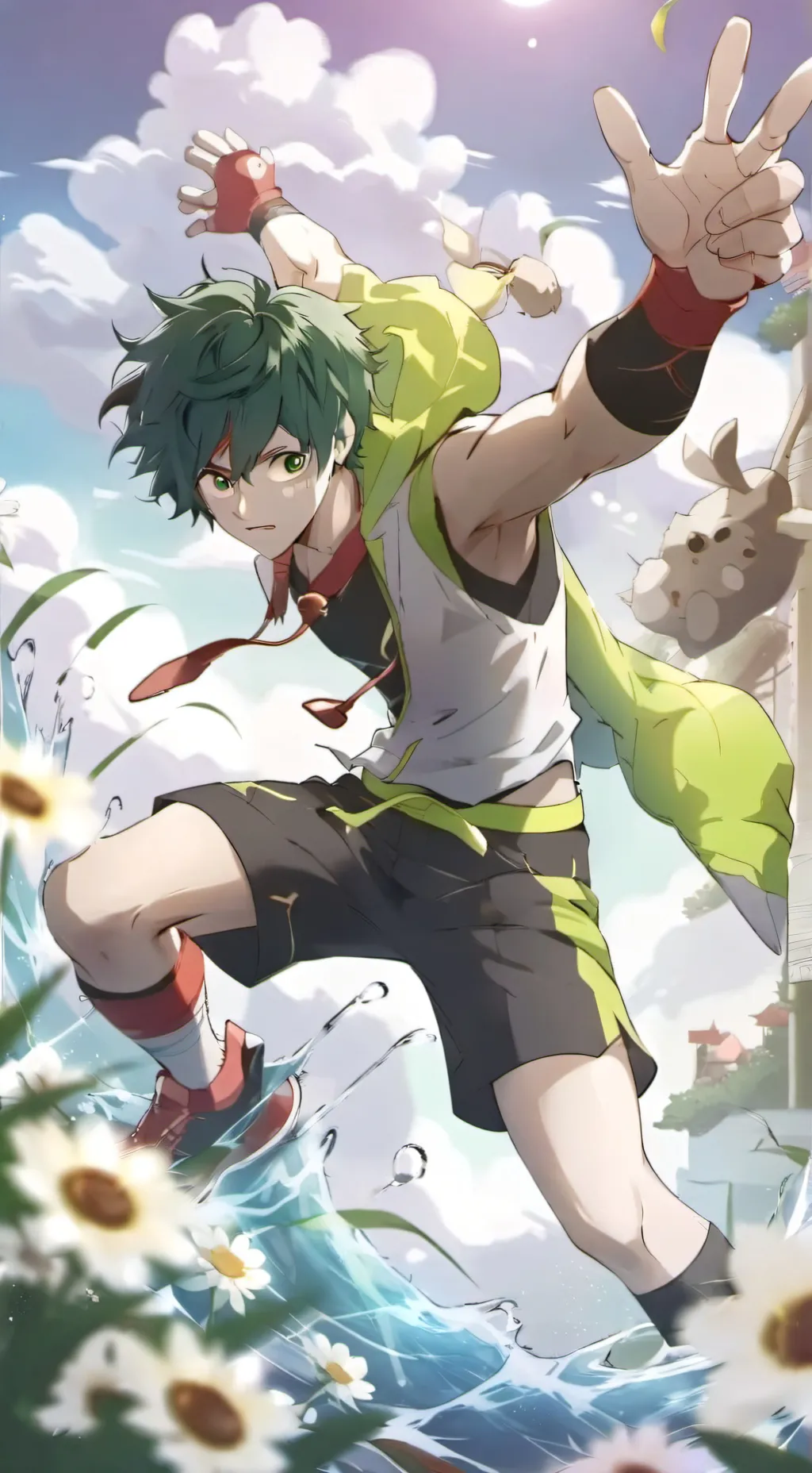 ai character: deku vs musclure background