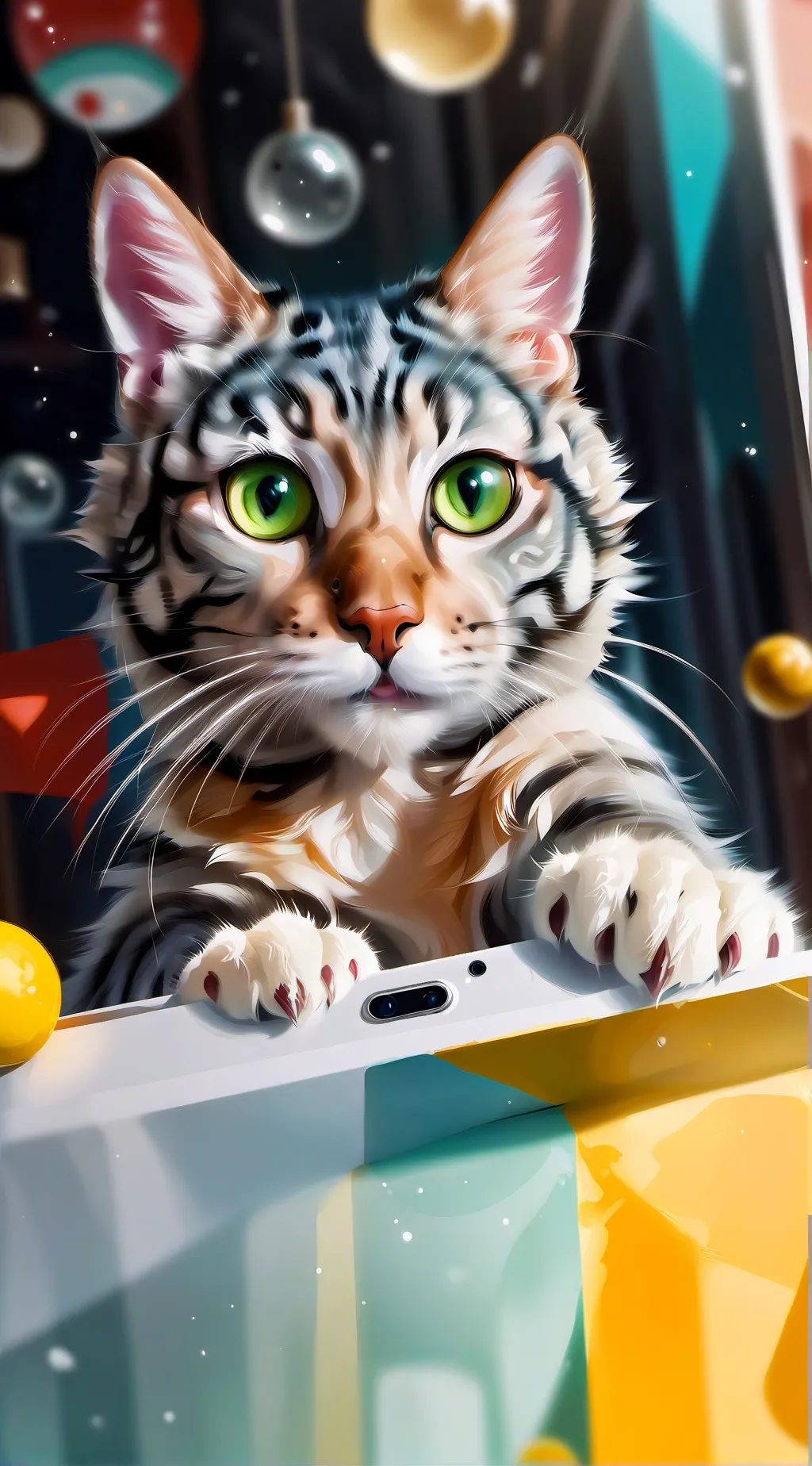 ai character: MemeMaster Meowsalot background