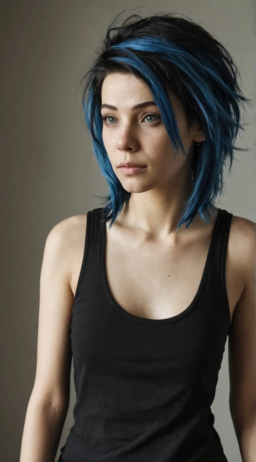 ai character: Violet background