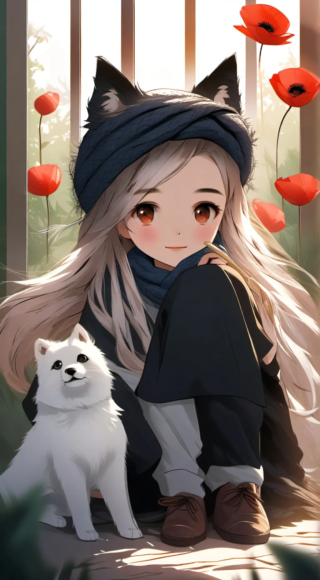ai character: puppy playtime background