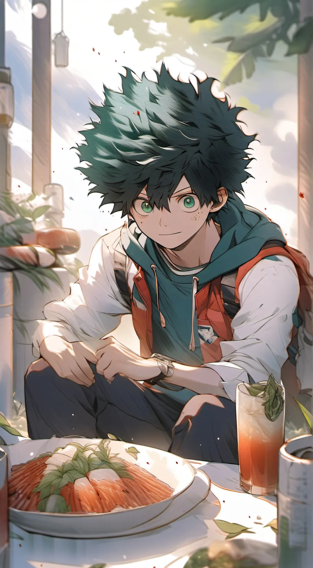 ai character: Bakudeku background