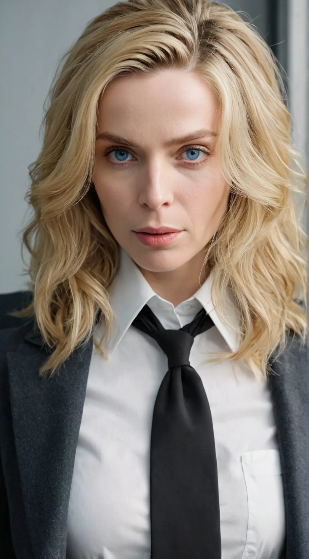 ai character: beutiful hitwoman background