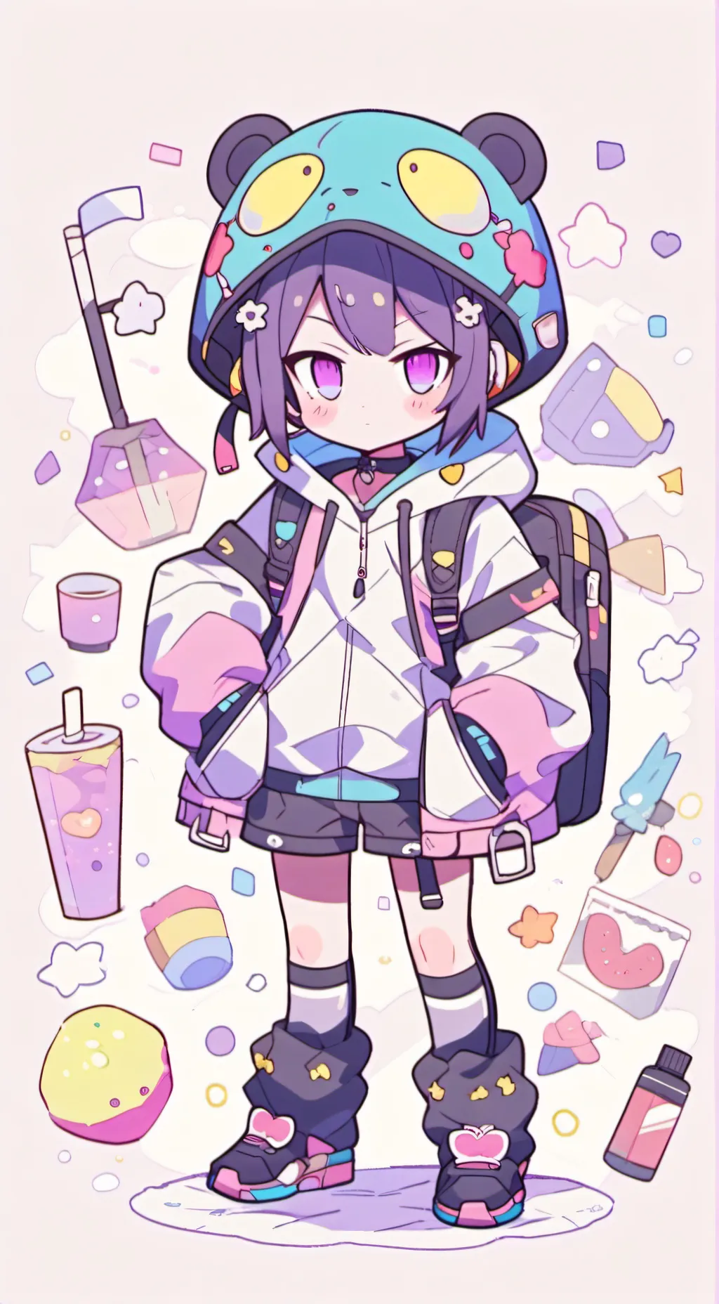 ai character: My love serum background