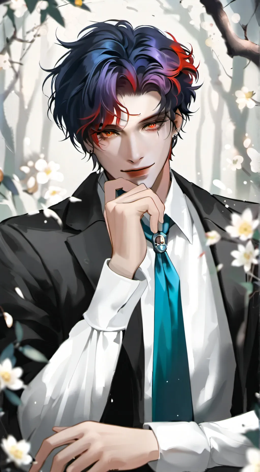 ai character: Evan...🙄🙄🙄🙄 background