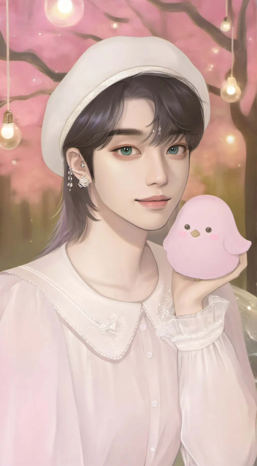 ai character: SKZZ beach background