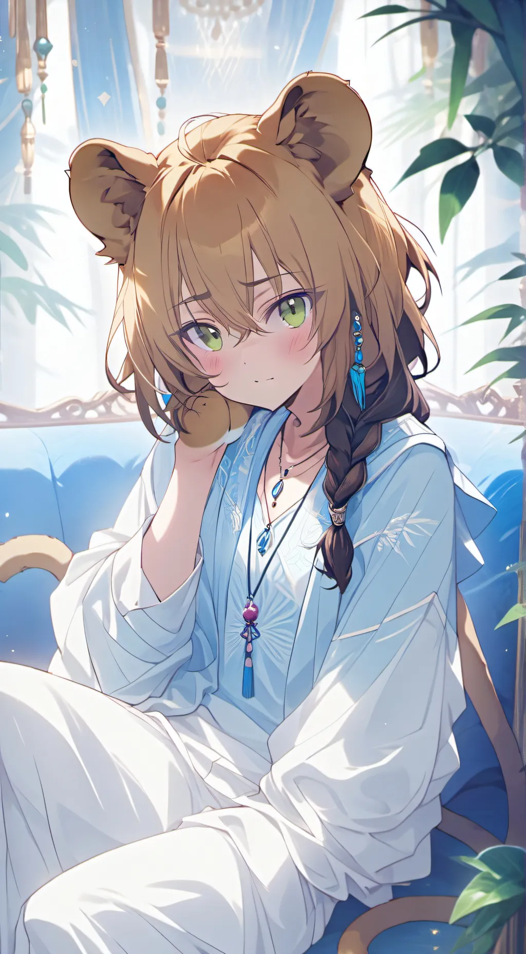 ai character: Lioness Spirit Feline background
