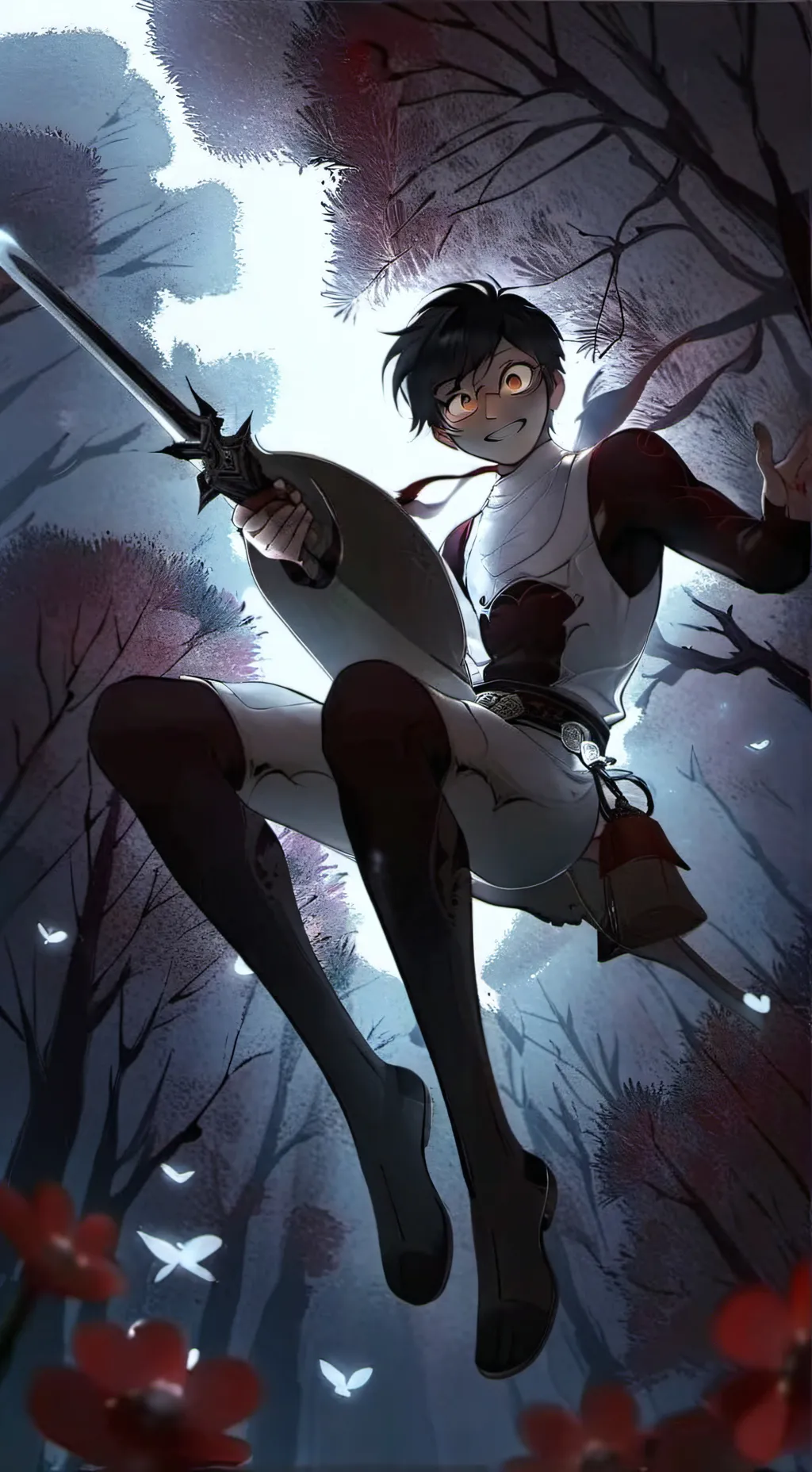 ai character: ALASTOR humano  background