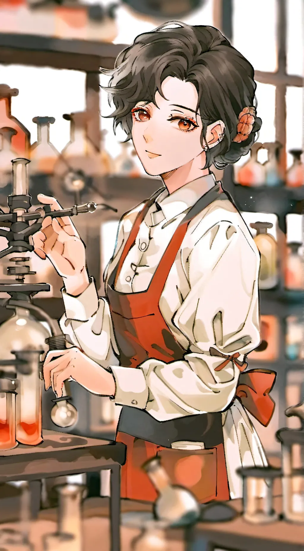 ai character: Sientist Eve background