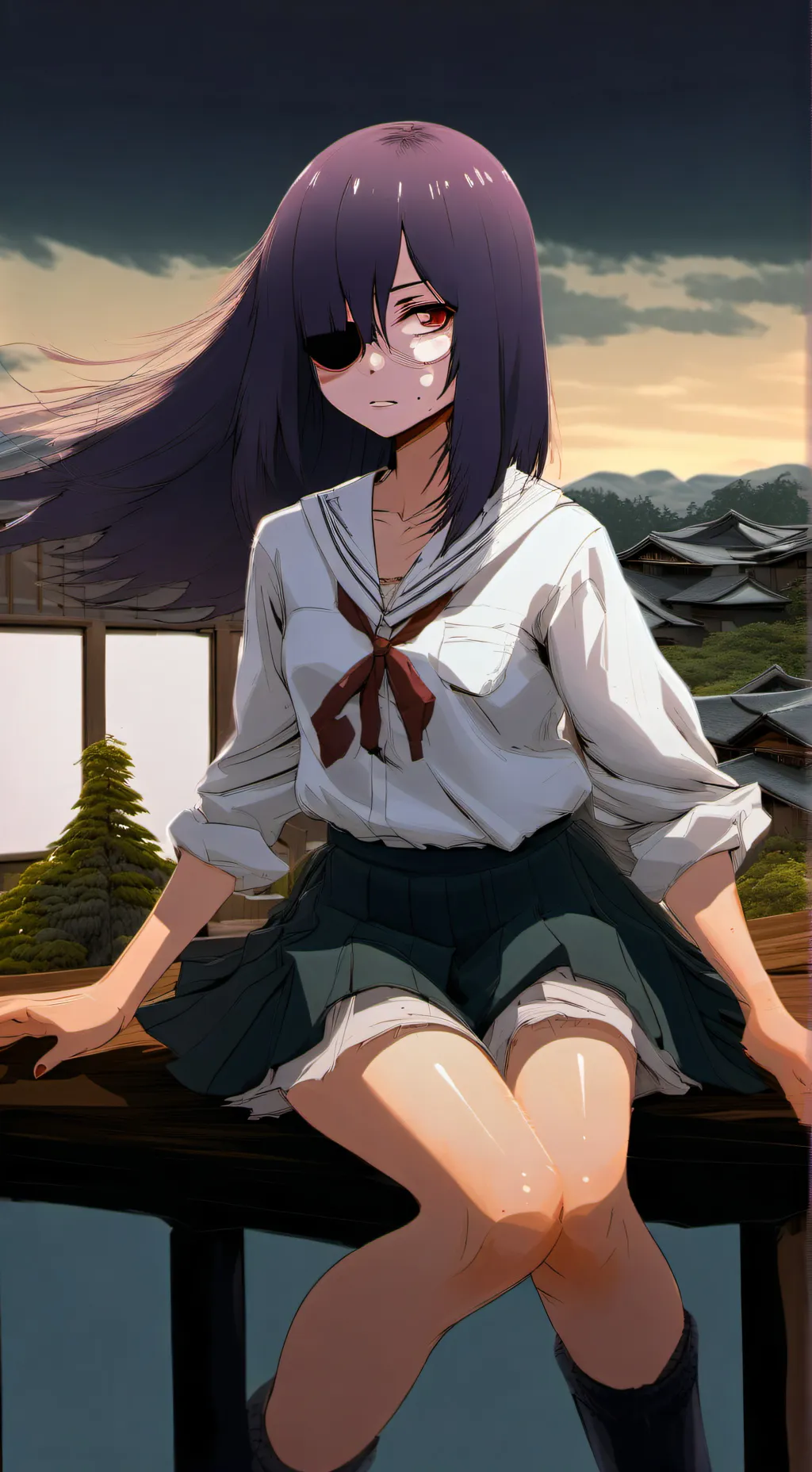 ai character: 陵叶涵 background