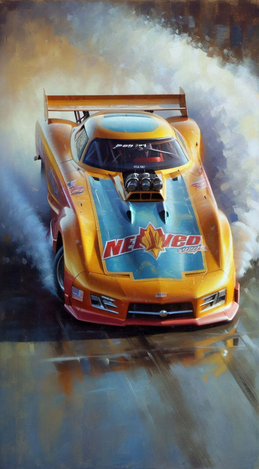 ai character: Dragster (funnycar background