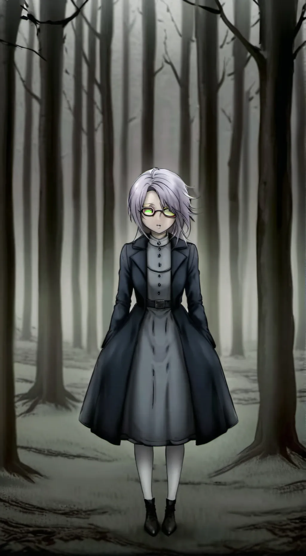 ai character: sally face el bosq background