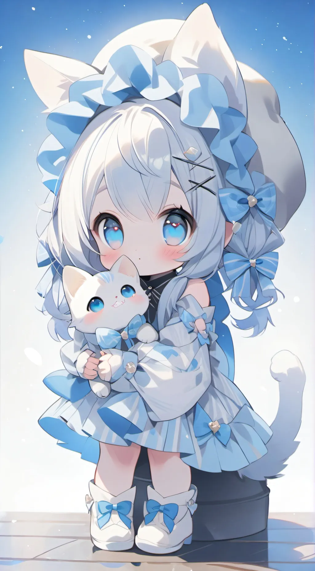 ai character: baby cat background