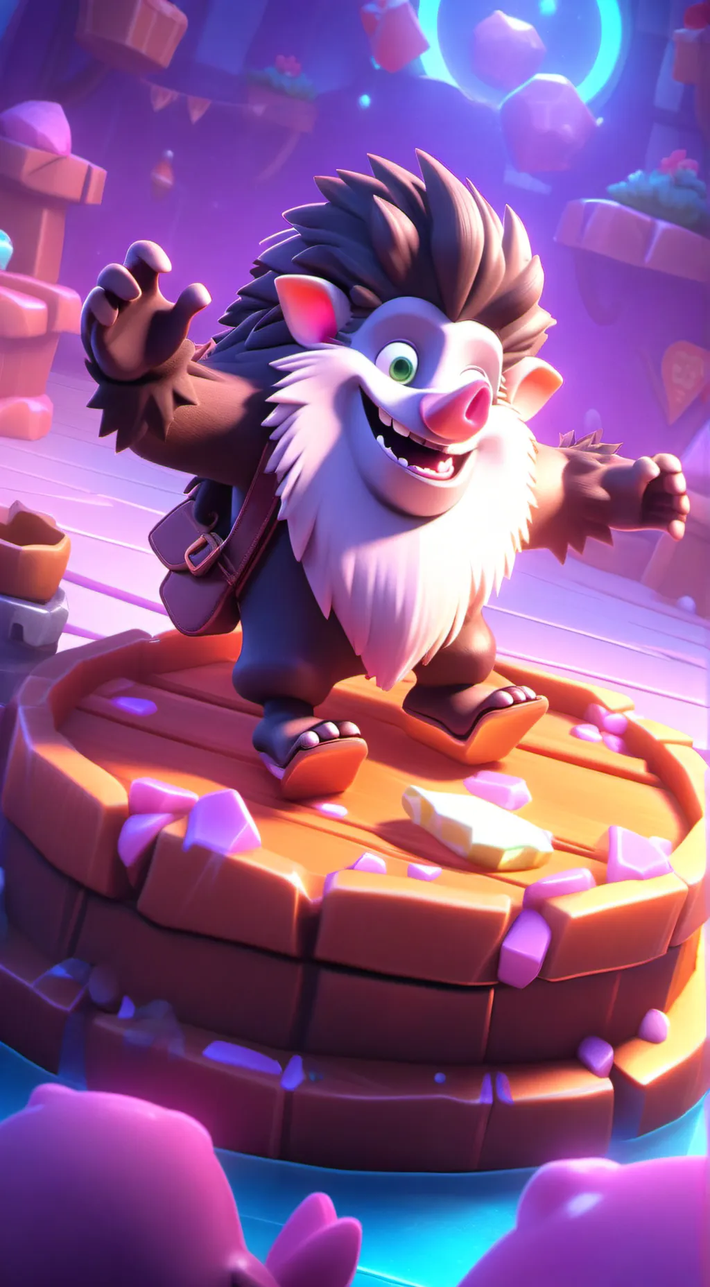 ai character: Tan Sbt Meme World background