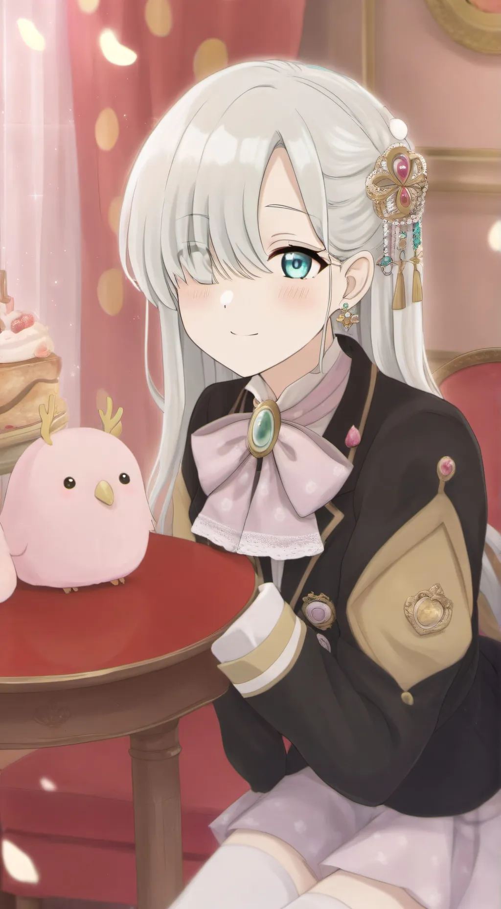 ai character: famille Lionnes background