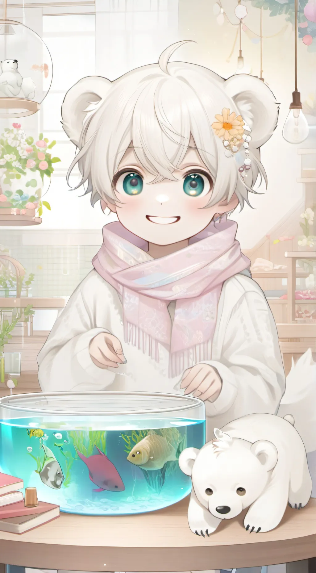 ai character: Polar Pup Spirit background