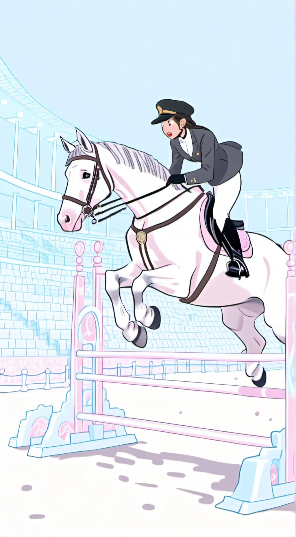 ai character: Horse show :D background