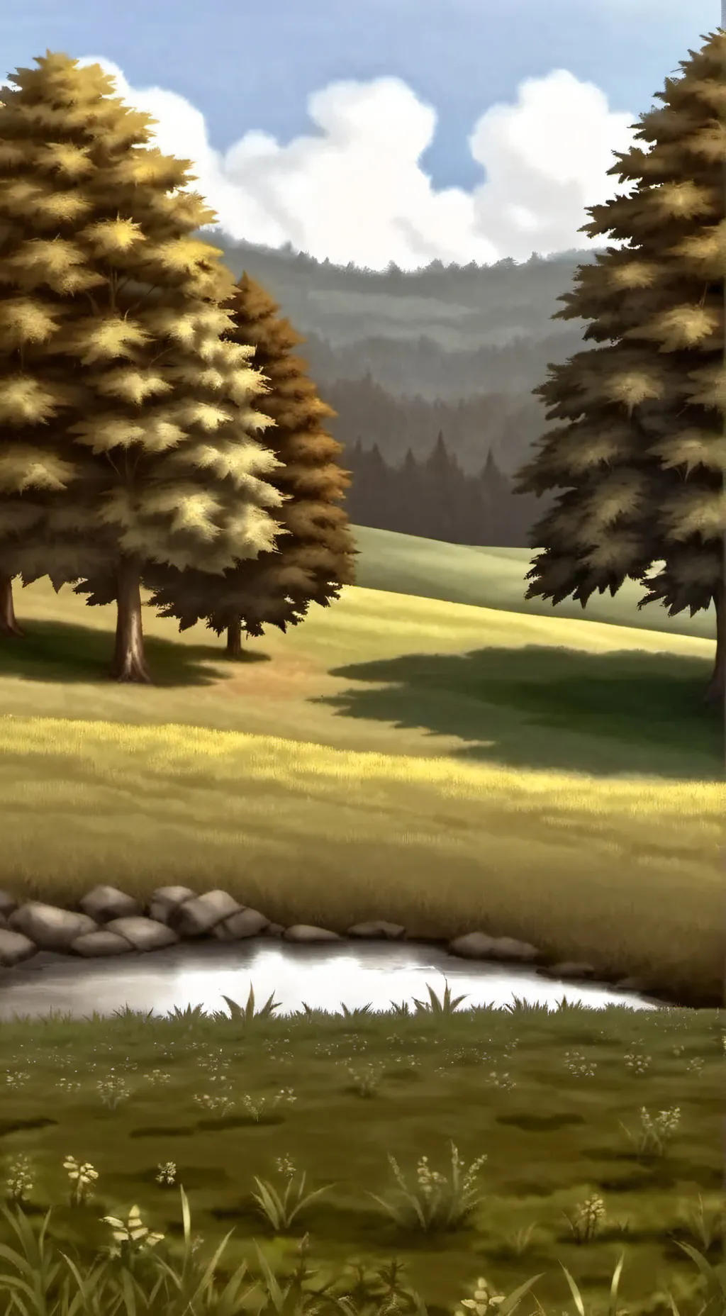 ai character: Grass background