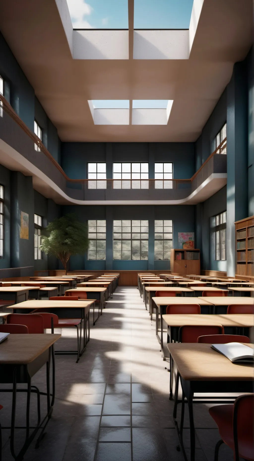 ai character: crazy school day background