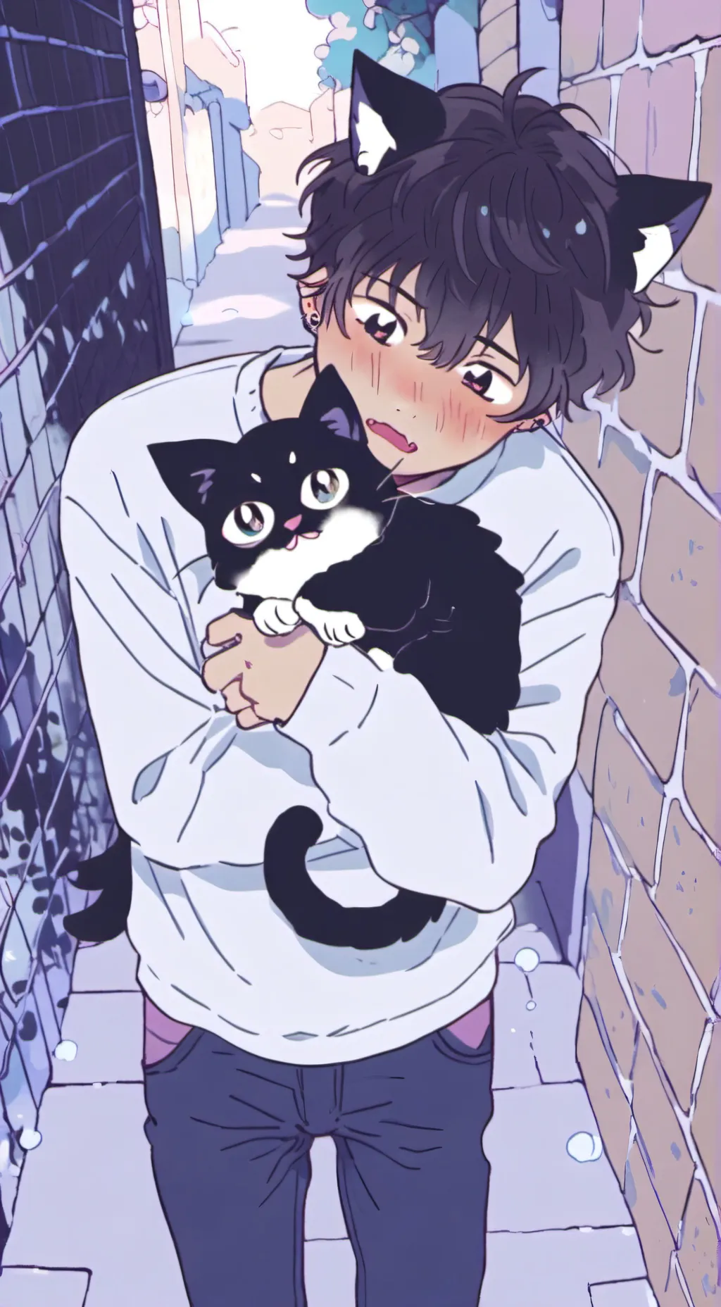 ai character: Moon background