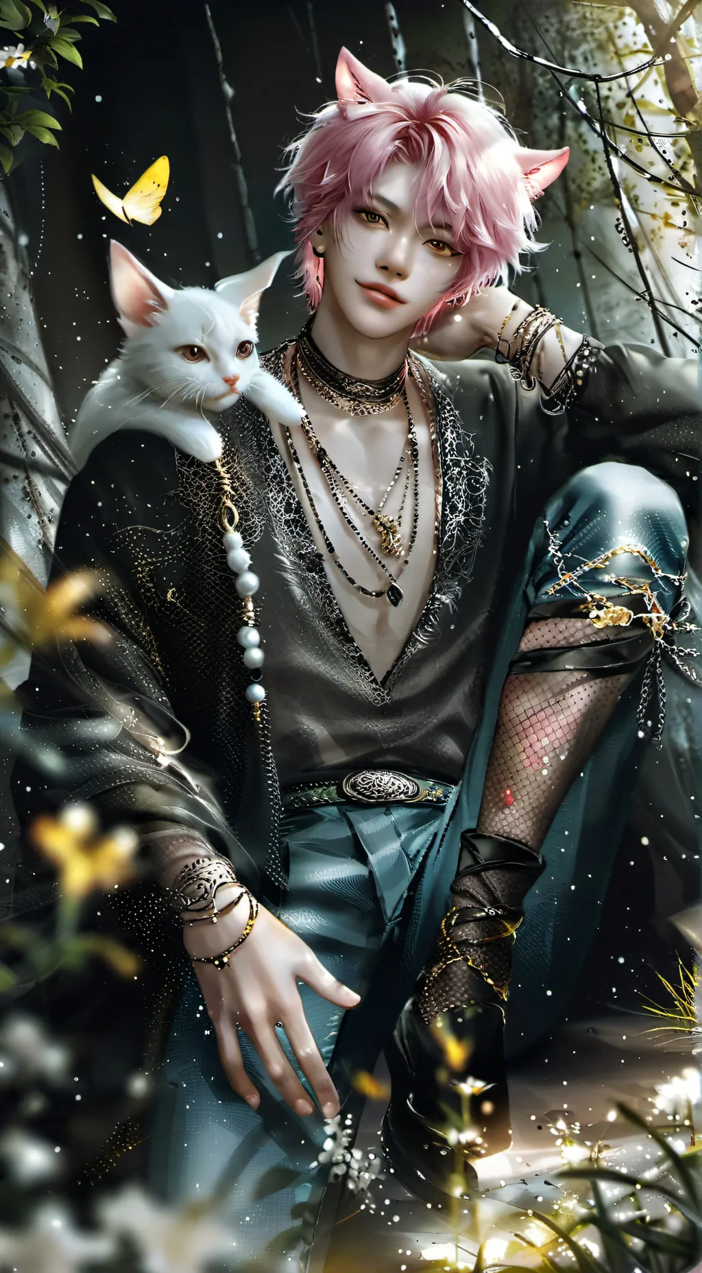 ai character: Larx x reg x Jstn background