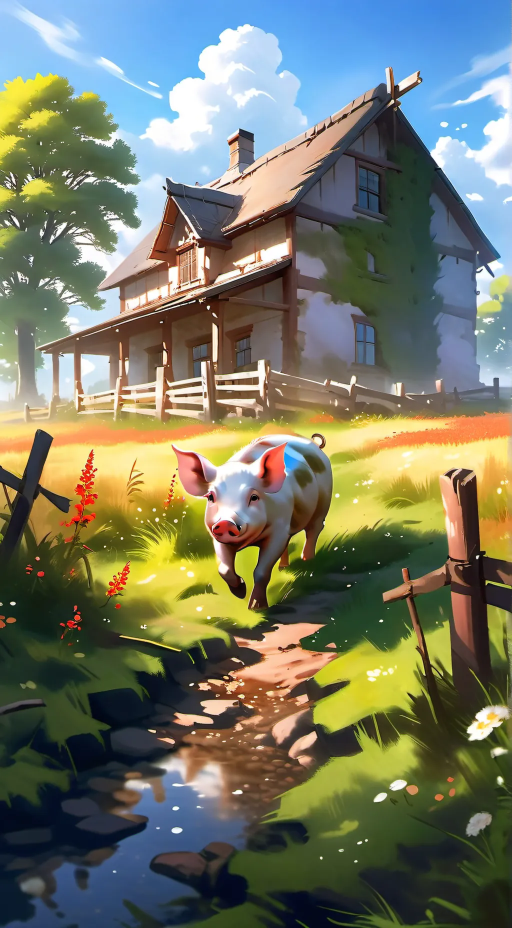 ai character: pig infection background