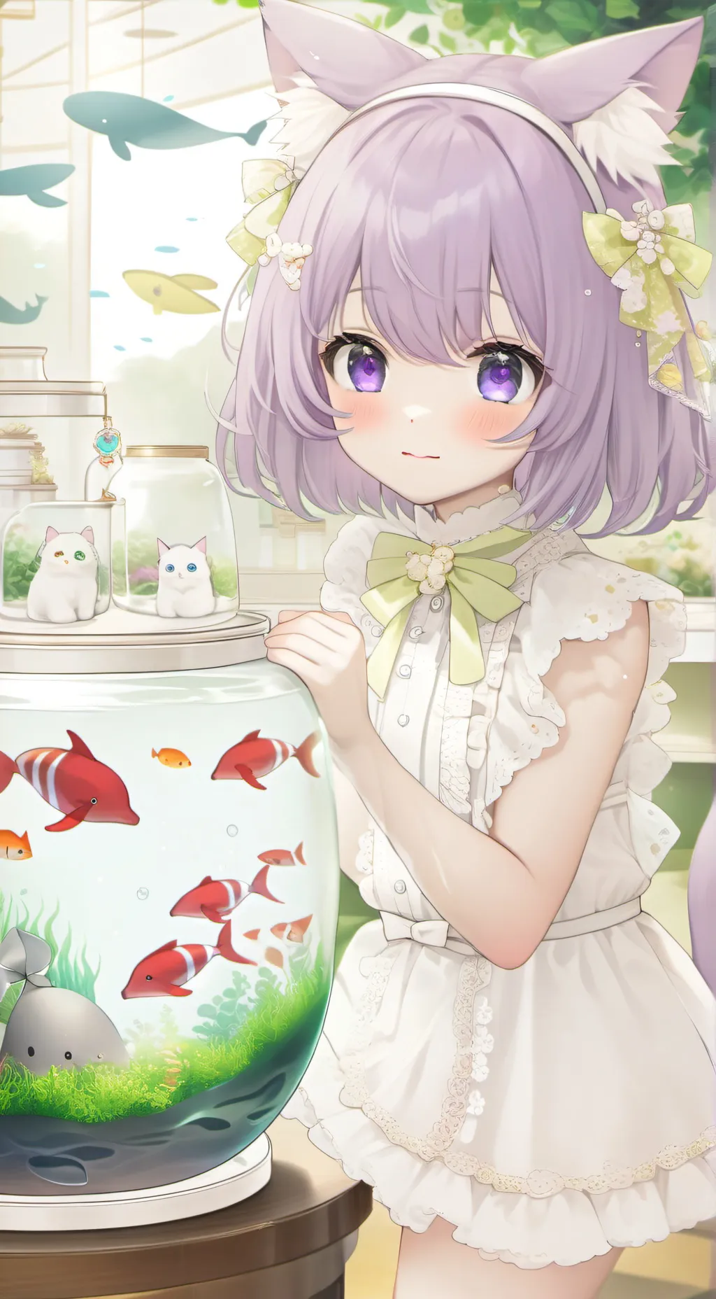 ai character: Purple Puff Spirit background