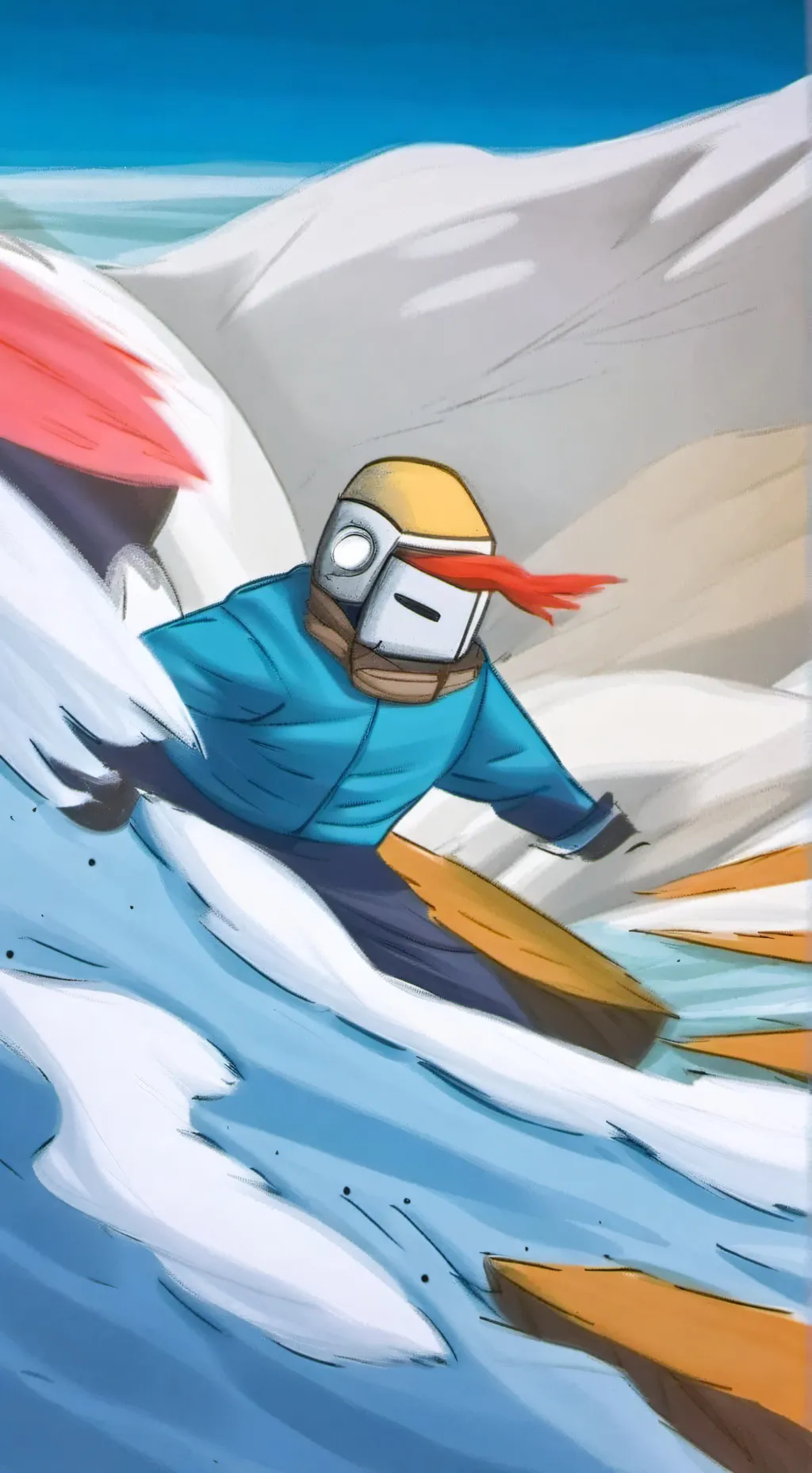 ai character: badass boarding background