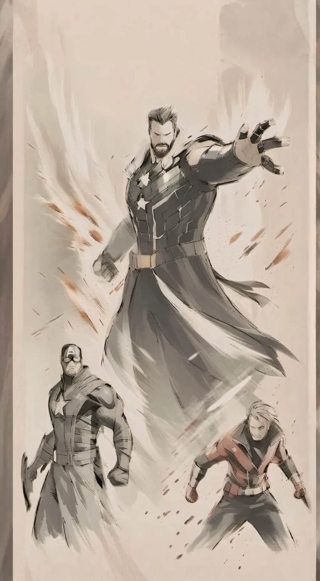 ai character: avengers background