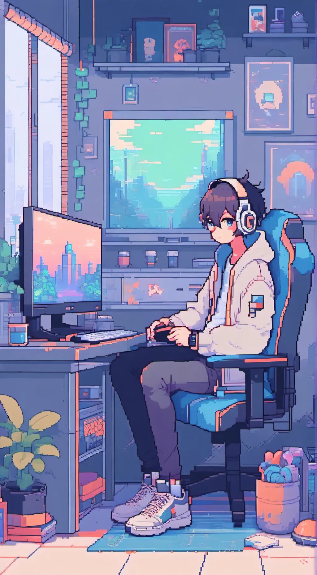 ai character: Omega games background