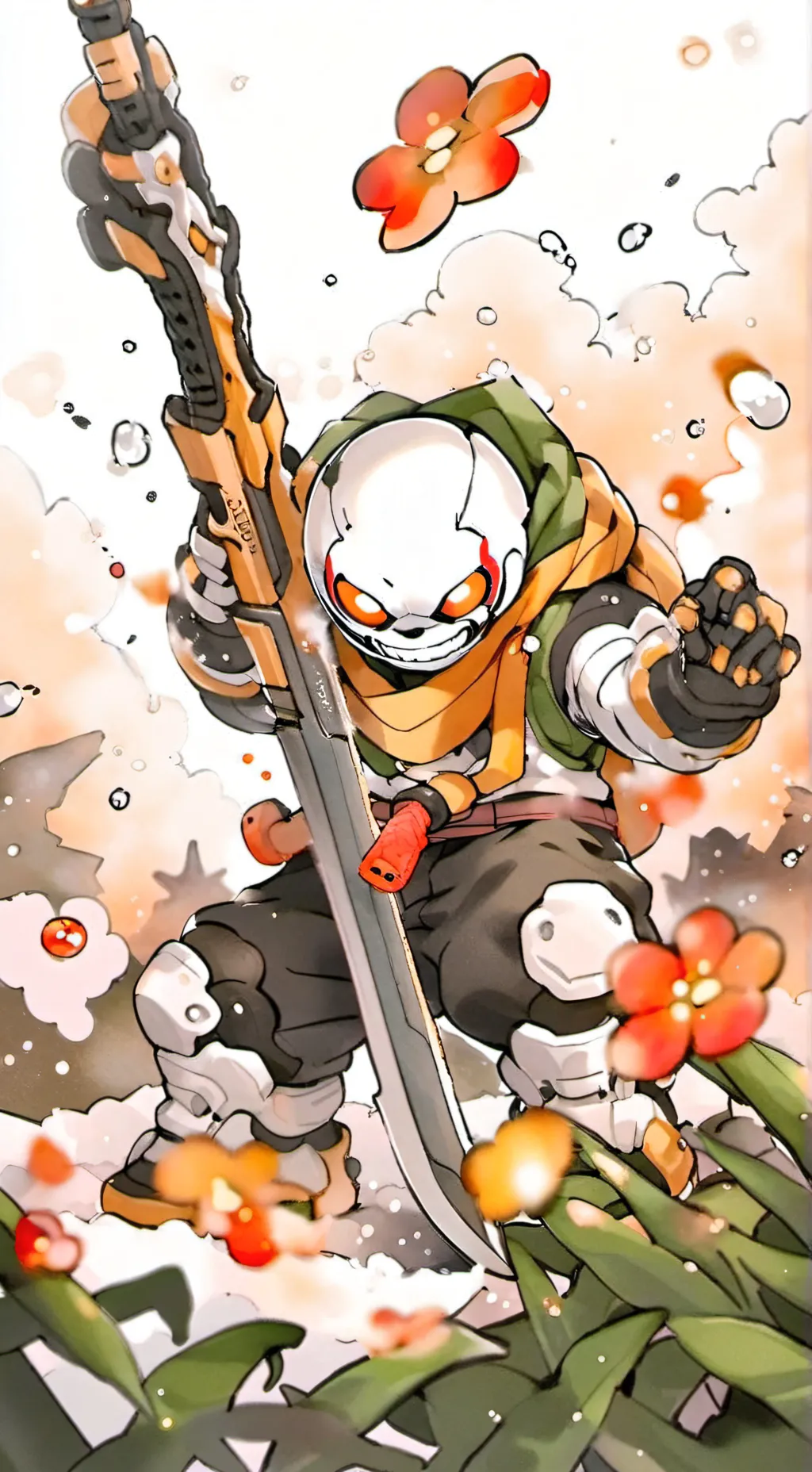 ai character: Die Sans background