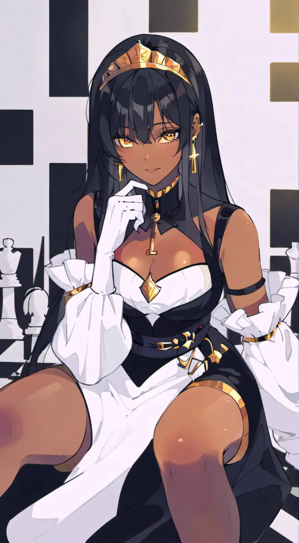 ai character: Chess Queen background