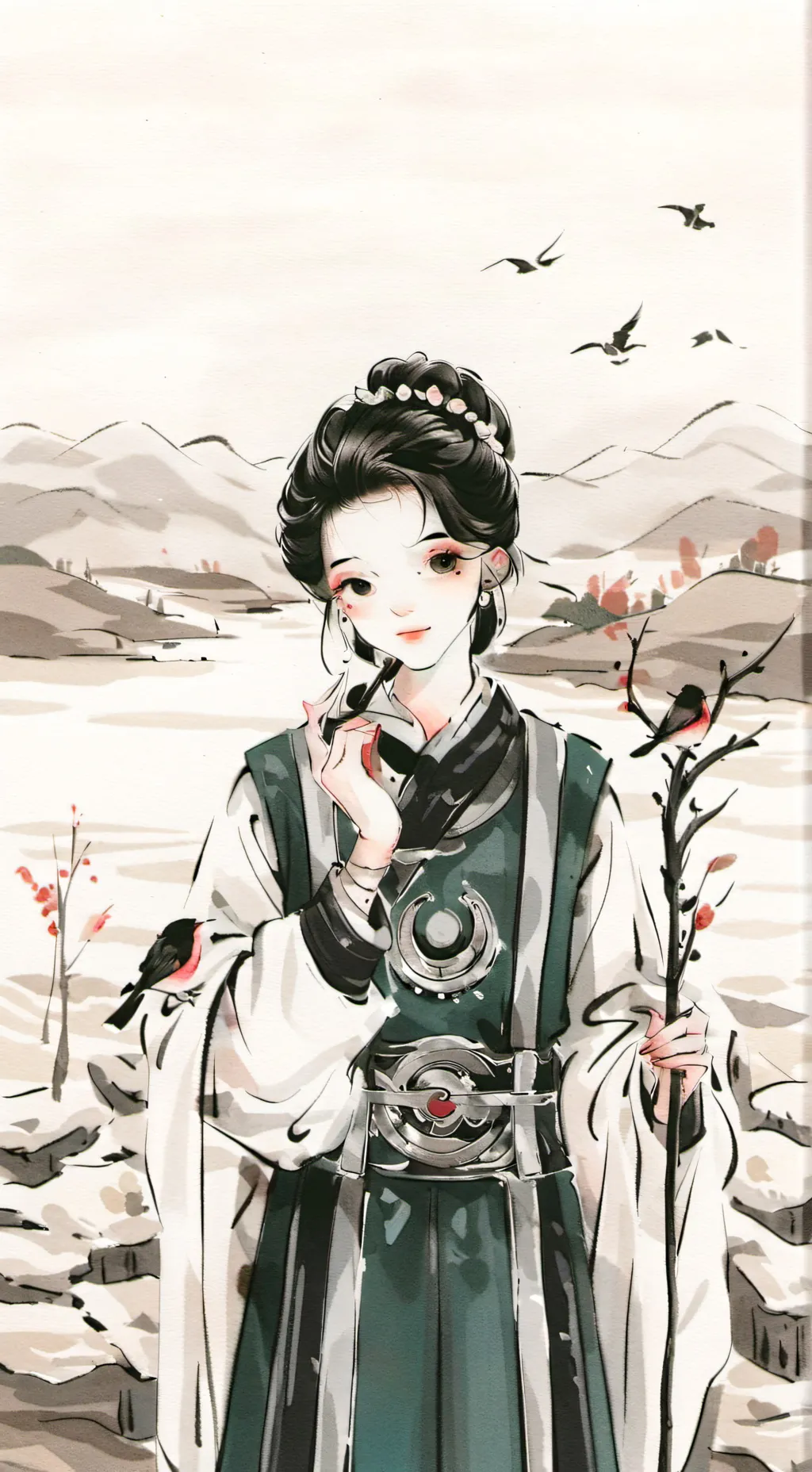 ai character: Aurora background