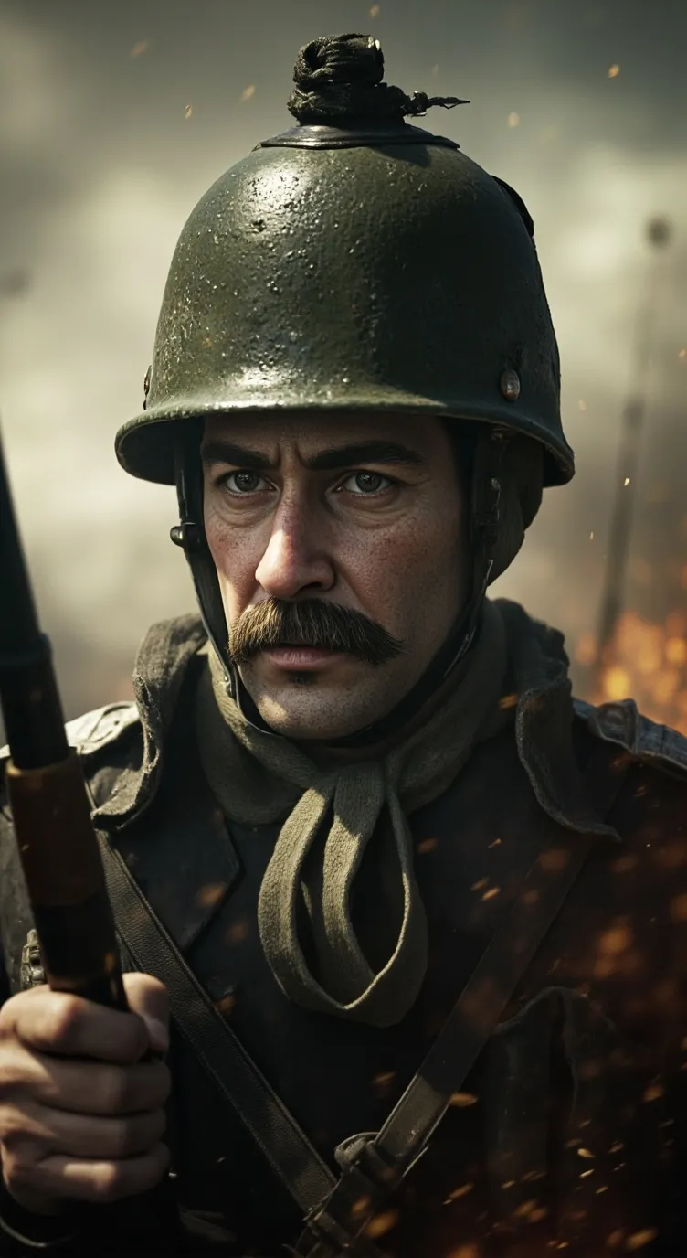 ai character: MHA World war 2 background