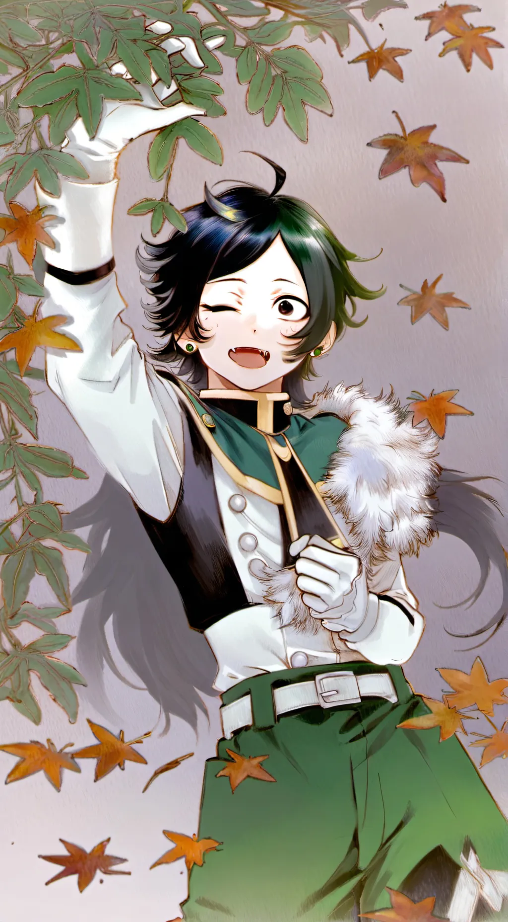 ai character: Tsuyu Asui background