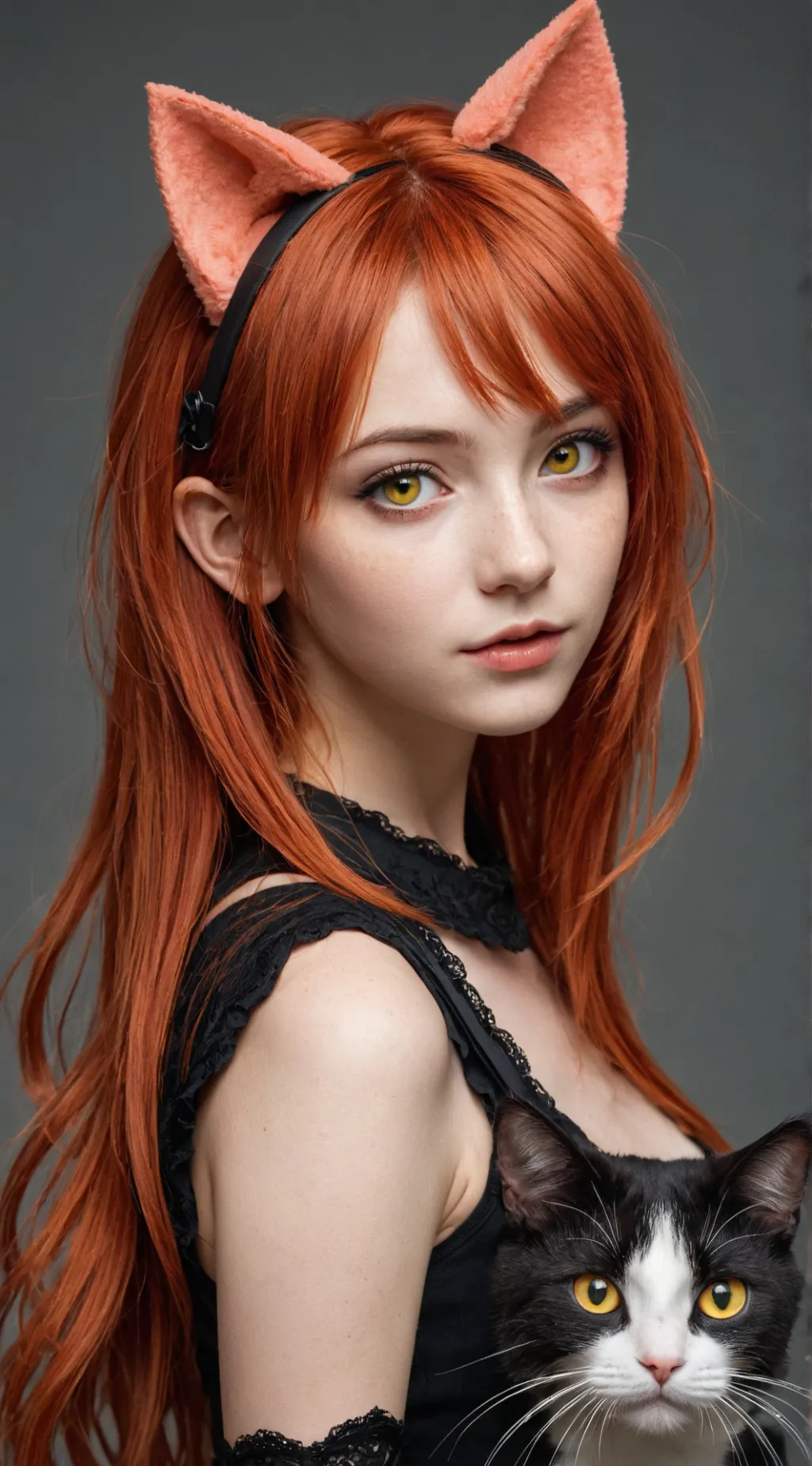 ai character: Mimi but human! background