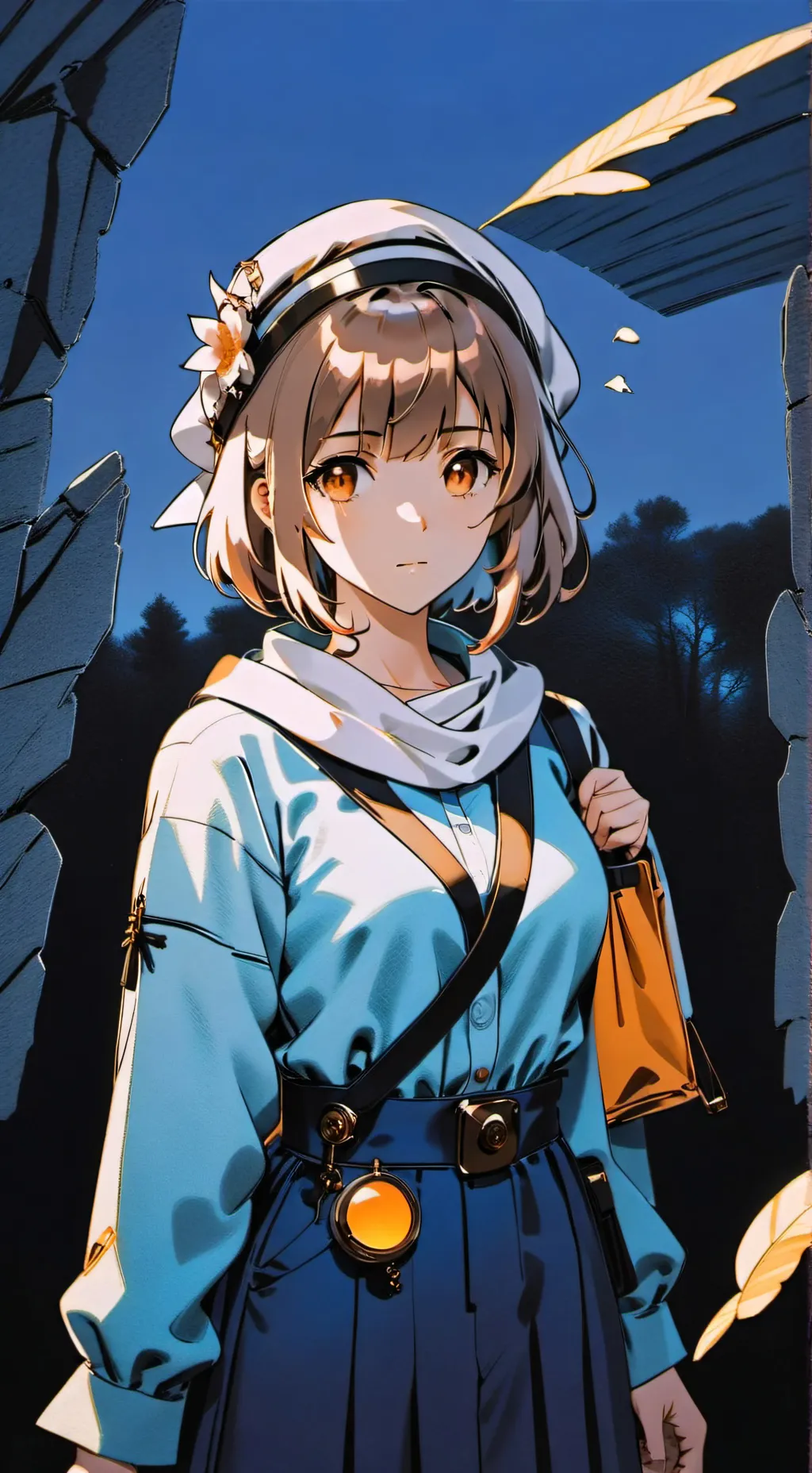 ai character: Angelina  background