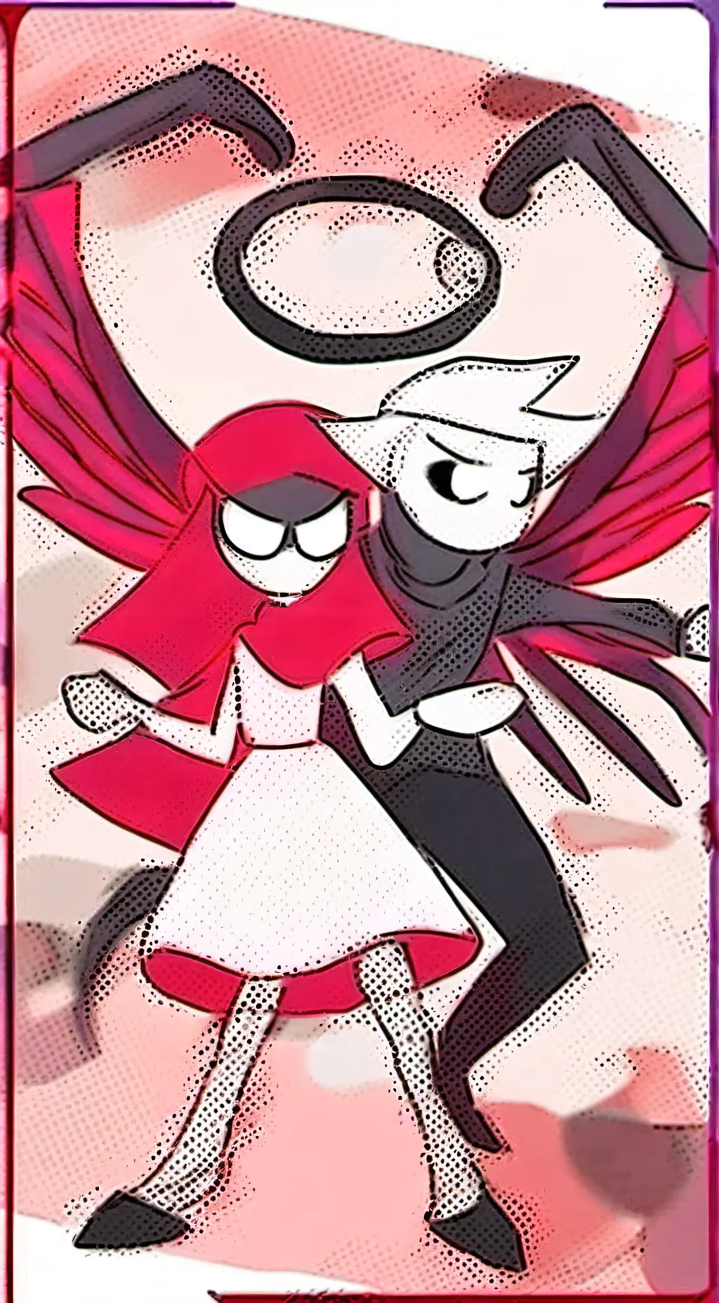 ai character: HH snowstorm background