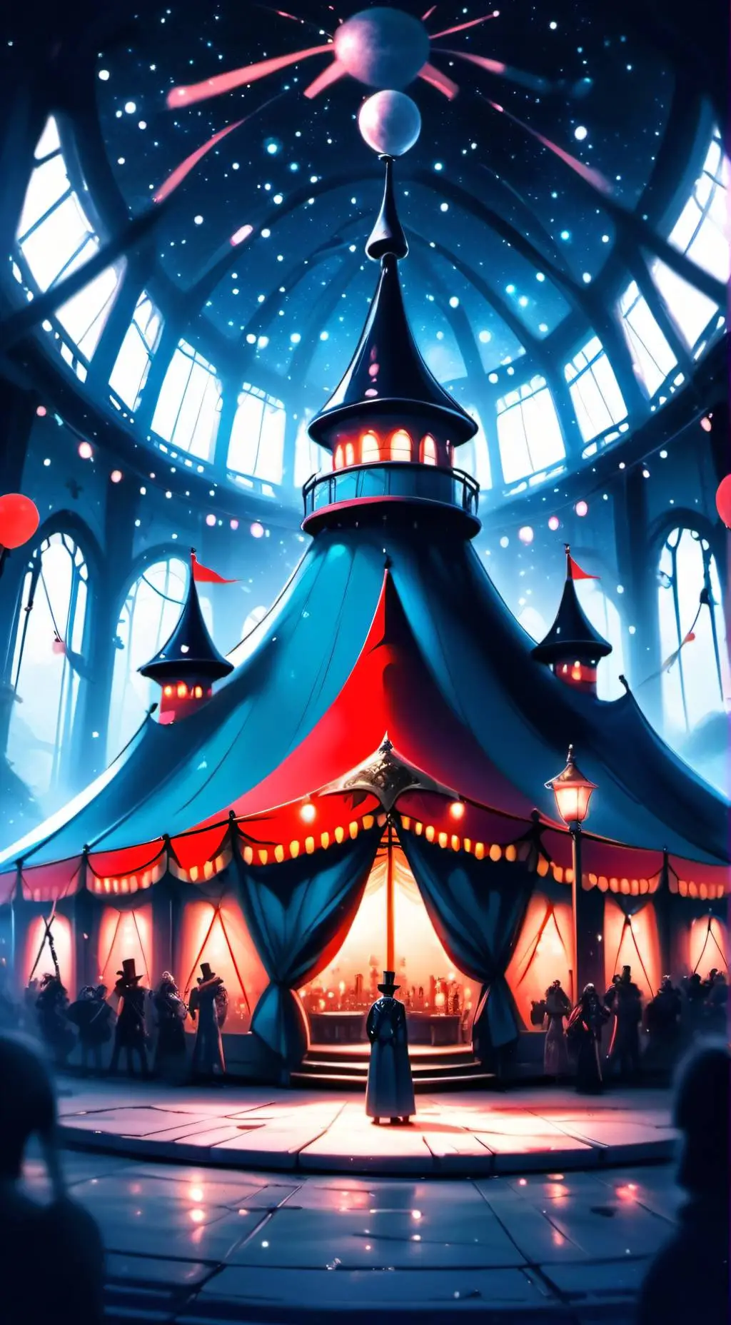 ai character: Crystal circus  background