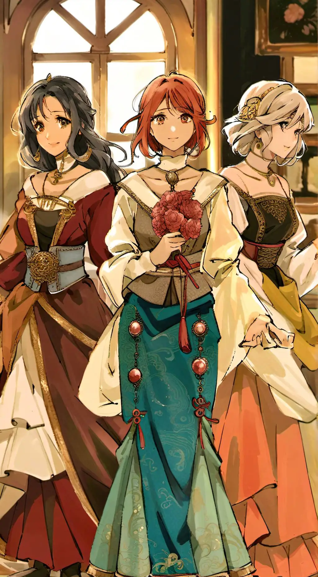 ai character: kora, jane, rose background