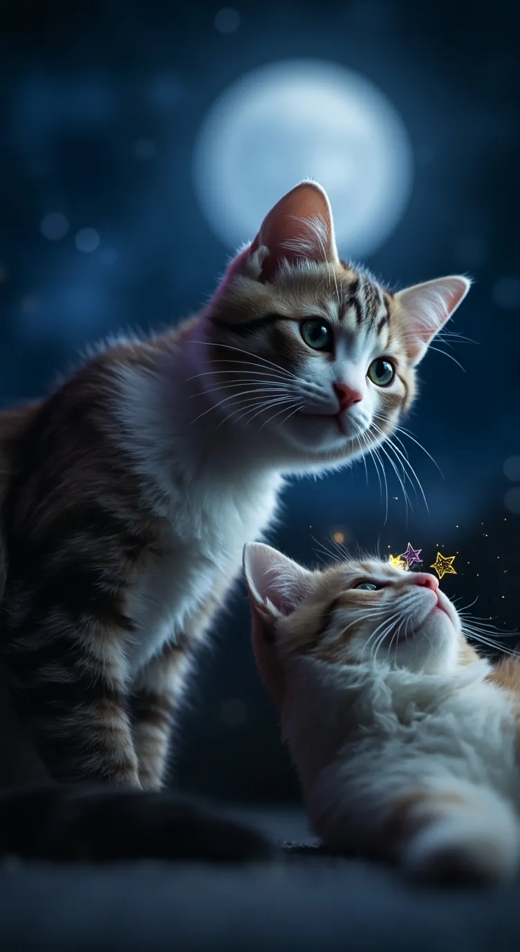 ai character: Wine:Un nuevo gato background