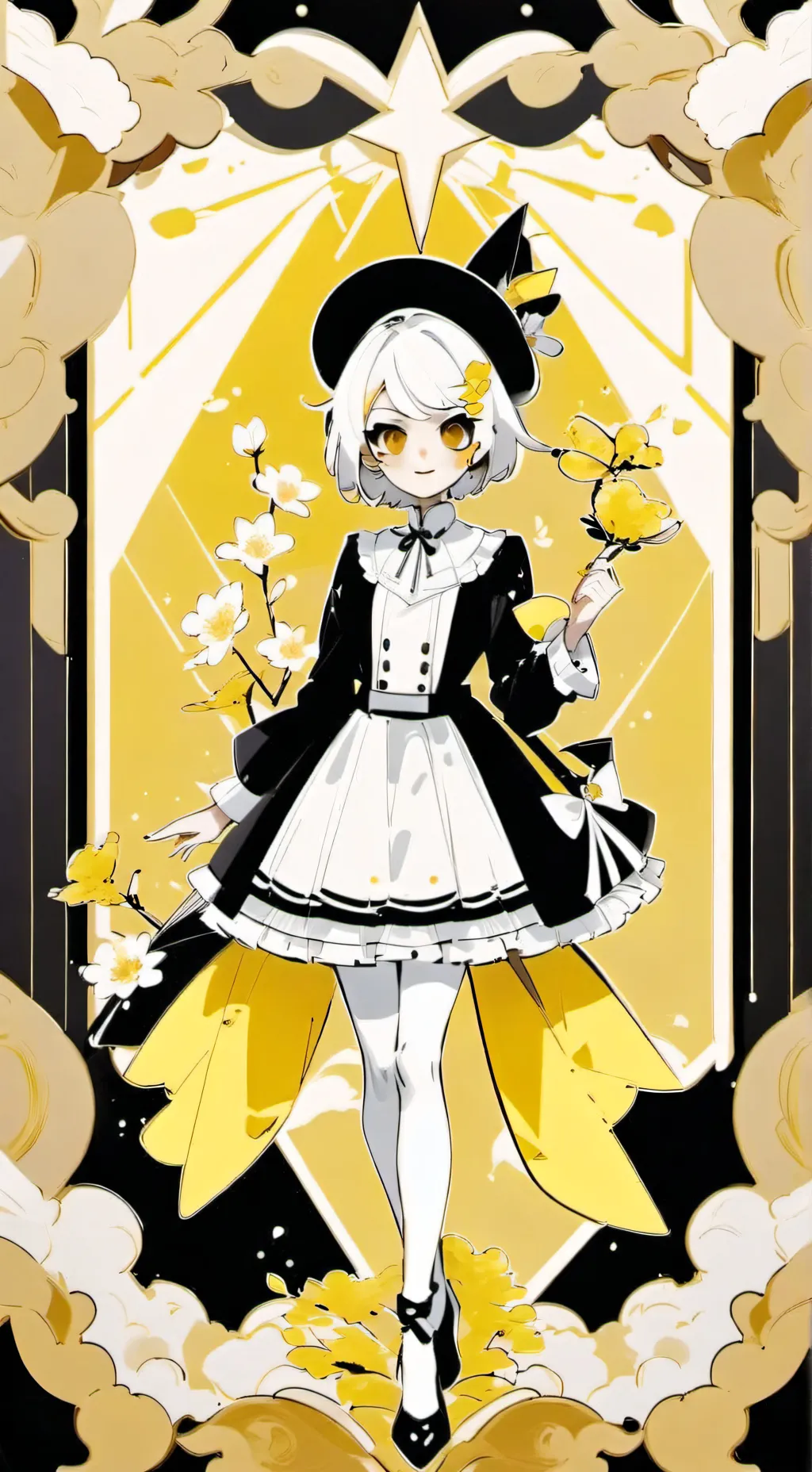 ai character: Honny flower background