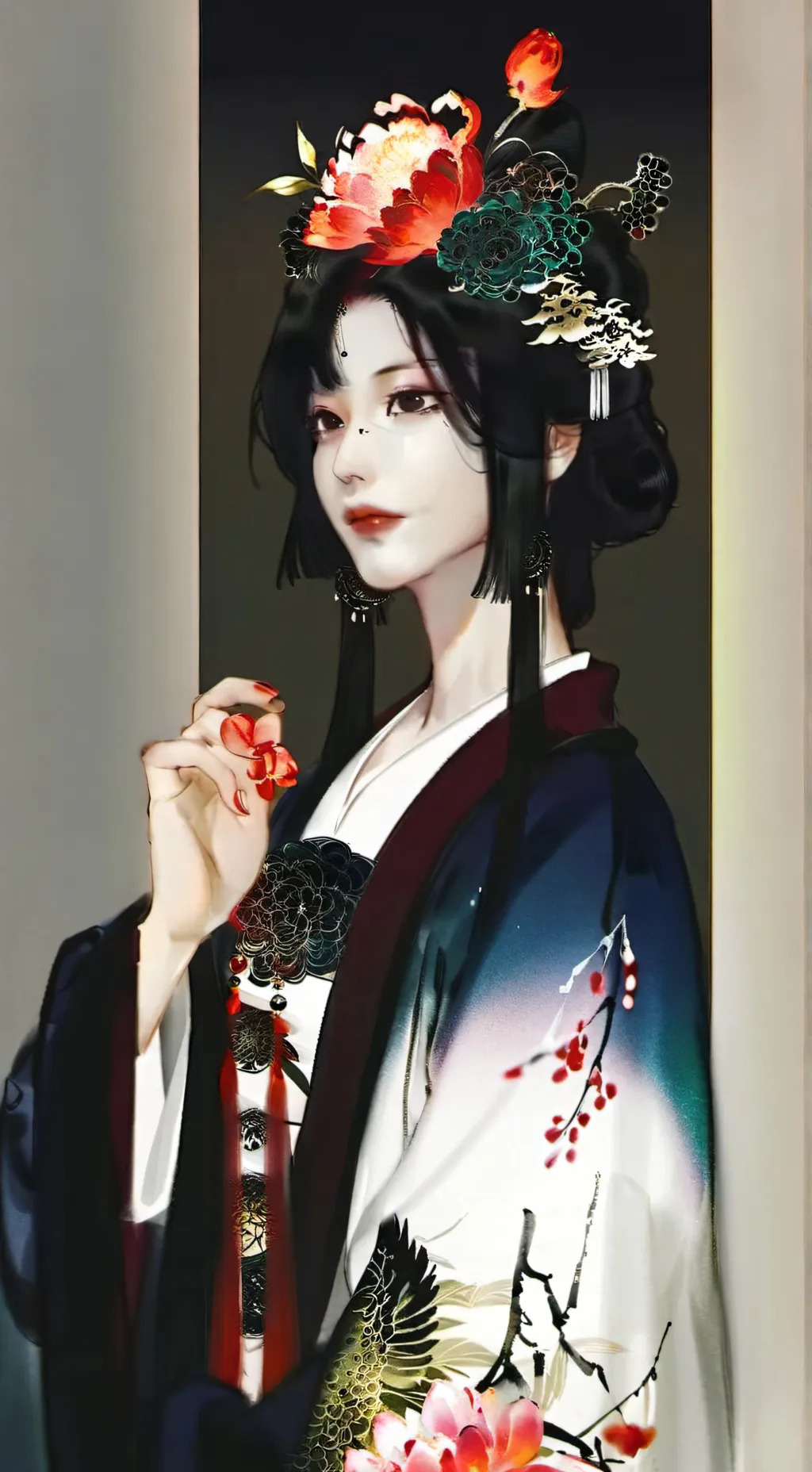 ai character: Queen Winter  background