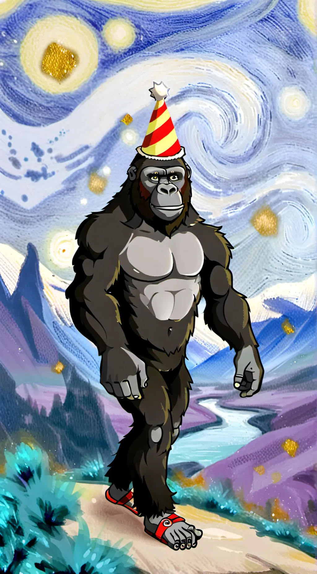 ai character: Jmancurly  background