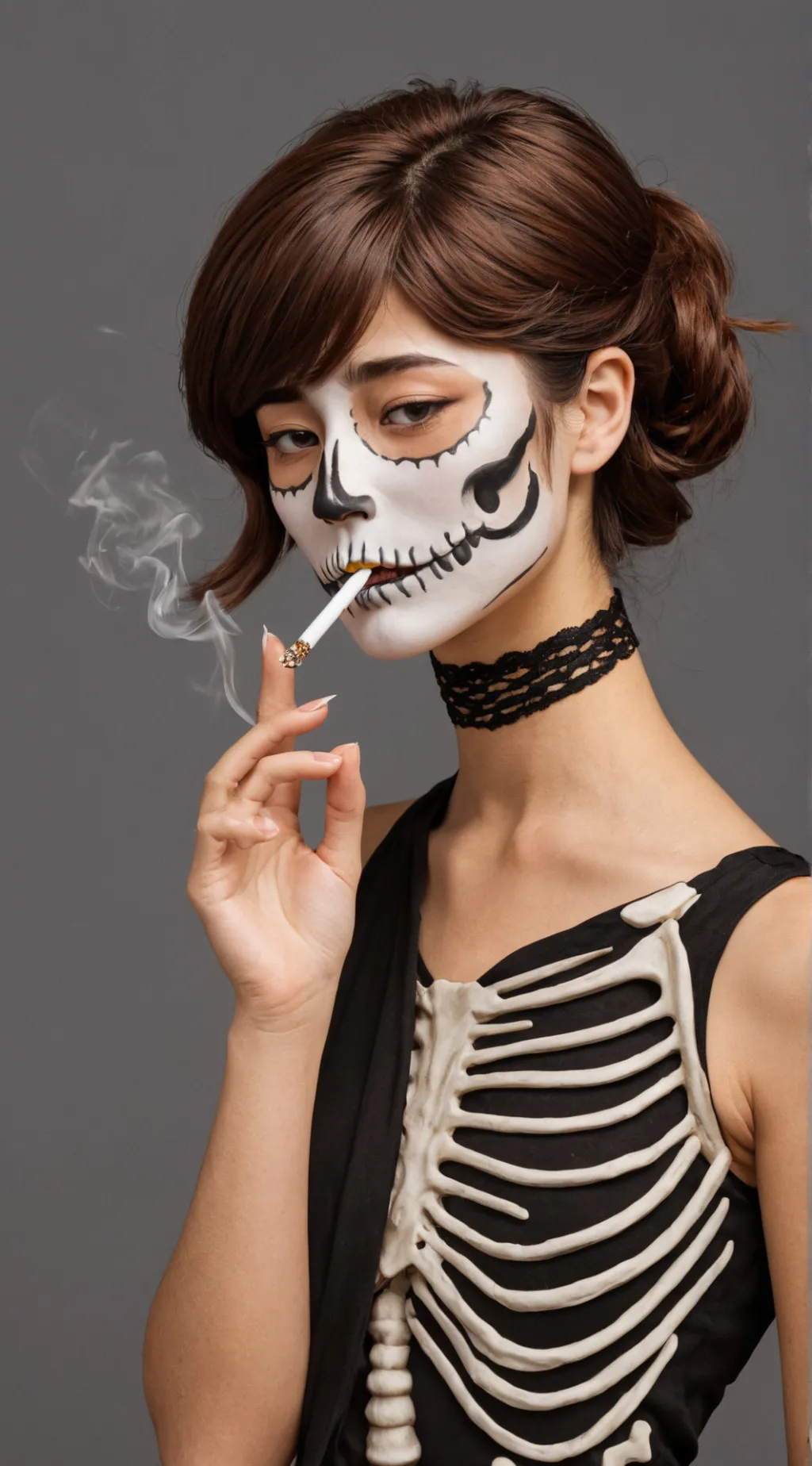 ai character: Female Bad Smoking background