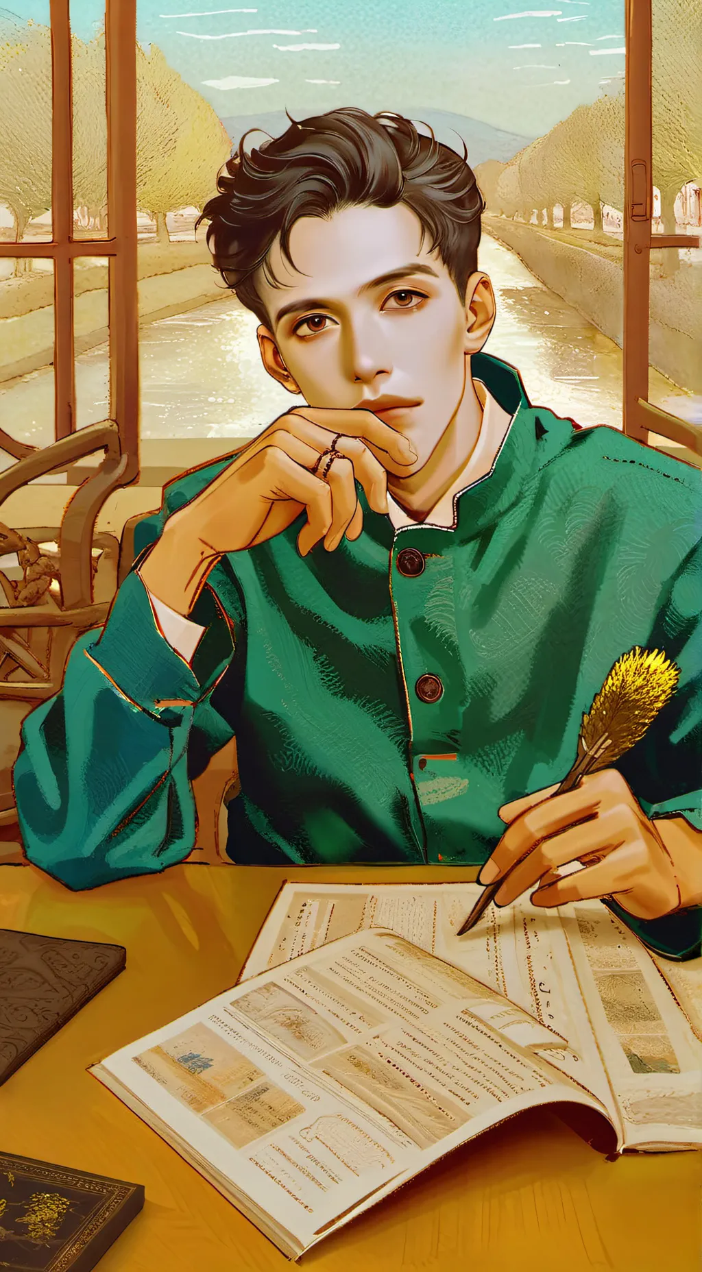 ai character: sol e chuva  background