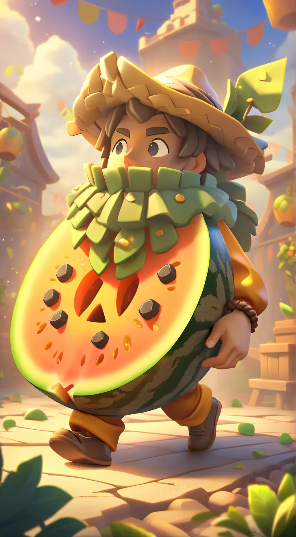 ai character: Melon God  background
