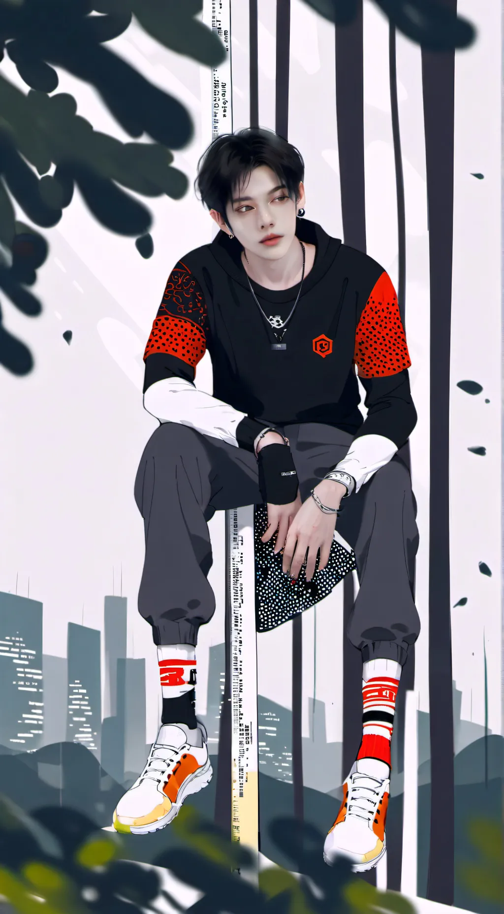 ai character: •Eun-woo• background