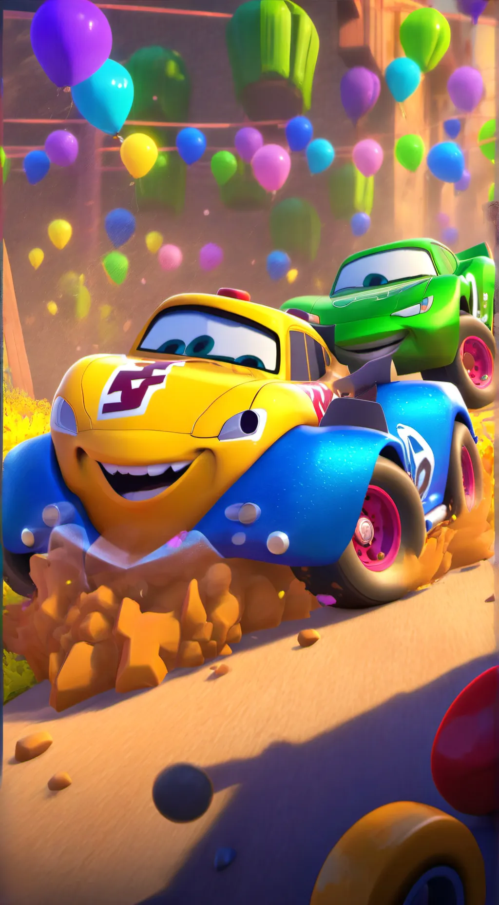 ai character: rayo McQueen ✨🤫🧏 background