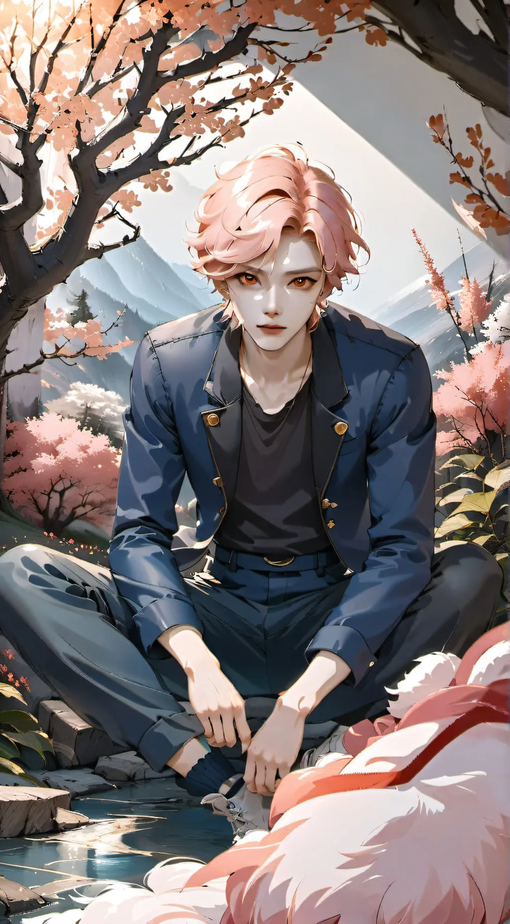 ai character: Ash  background