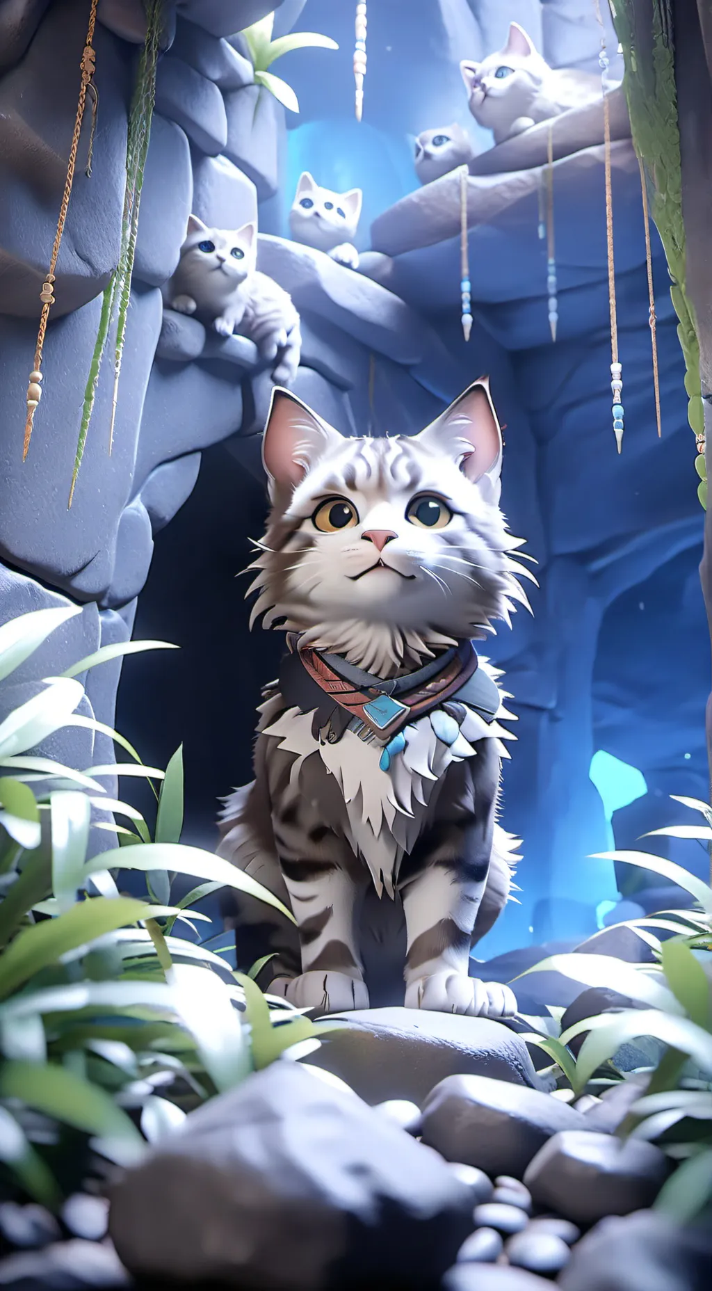 ai character: gatitos atrapados background
